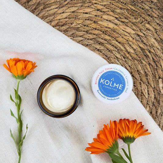 Kolme Cosmetics Vatkattu kasvovoide + Kehäkukkauute, 50ml