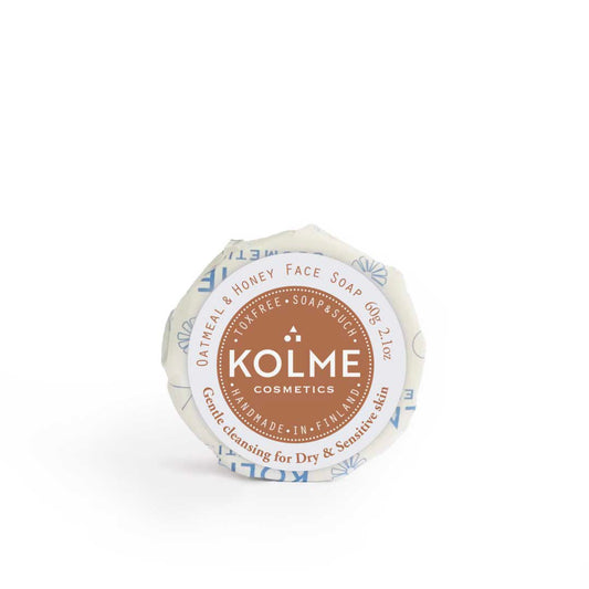 Kolme Cosmetics Kasvosaippua Kaura & Hunaja, herkkä & pintakuiva iho