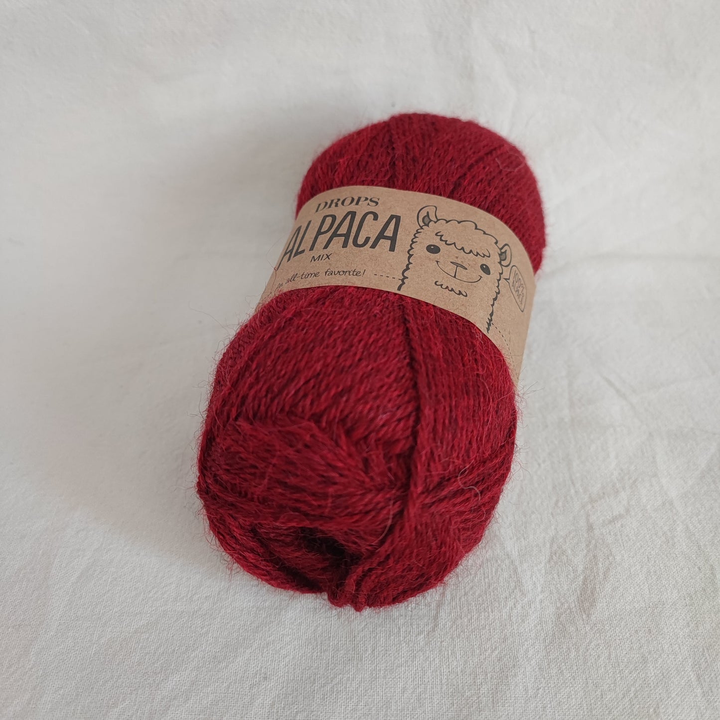 ENNAKKOTILATTAVISSA DROPS Alpaca Mix, Punakirjava, 3650