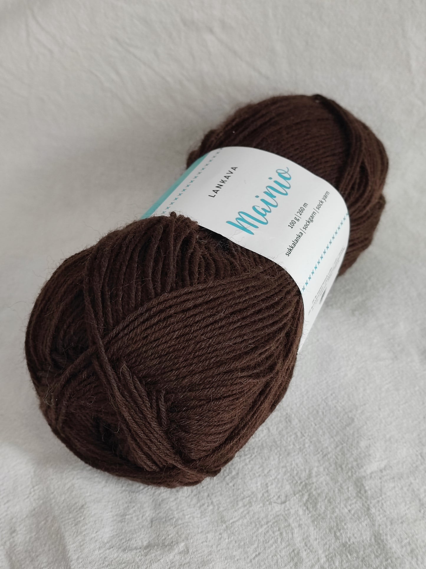 Lankava Mainio -sukkalanka, Kahvi, 668, 100g