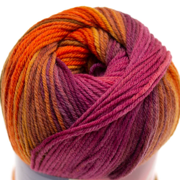 Blossom Fade -sukkalanka,Fuksia-oranssi-okra, 31, 100g