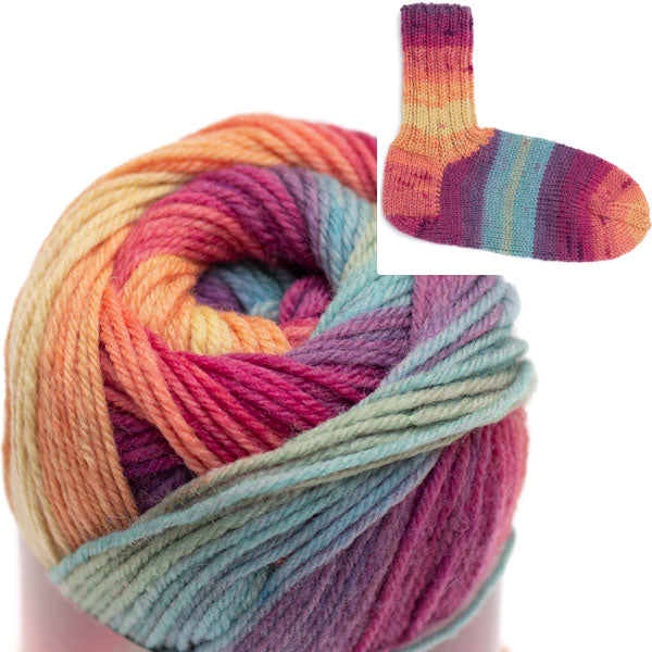 Blossom Fade -sukkalanka, Himmeä sateenkaari, 33, 100g