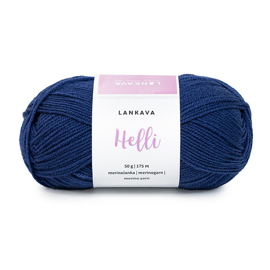 Lankava Helli -merinovillalanka, tummansininen, 327