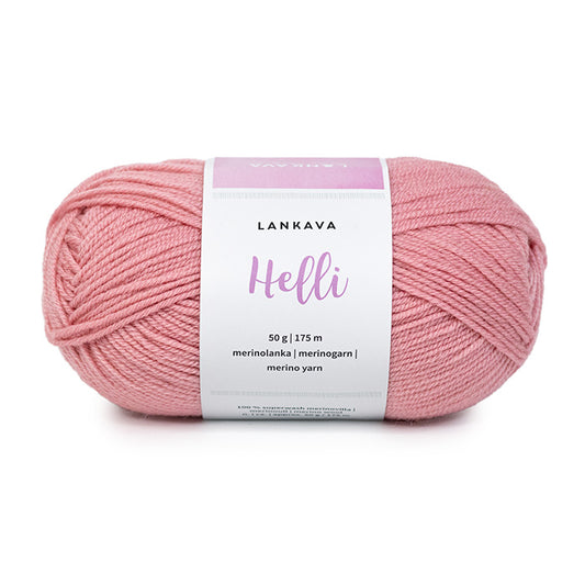 Lankava Helli -merinovillalanka, roosa, 330