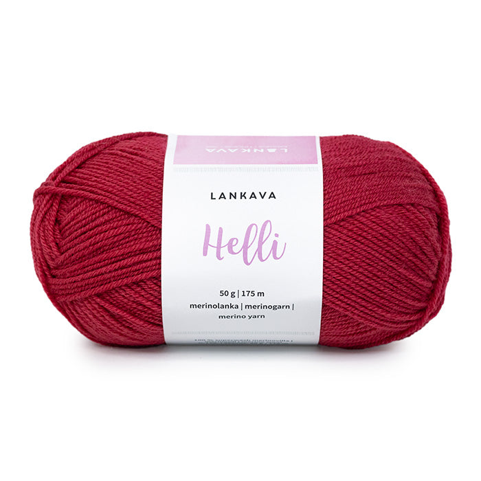 Lankava Helli -merinovillalanka, punainen, 333