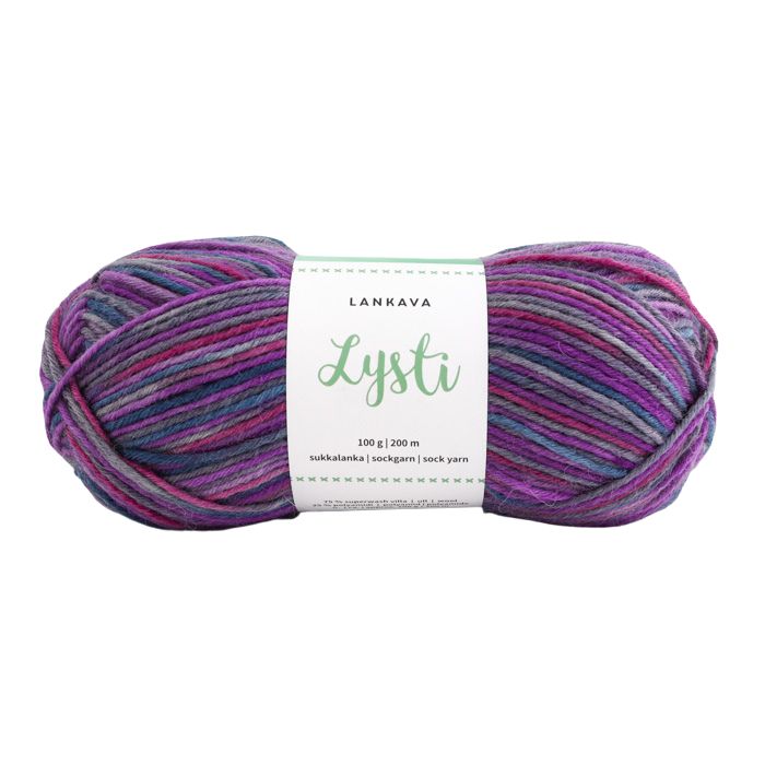 Lankava Lysti -sukkalanka, Metsämarja, 6125, 100 g
