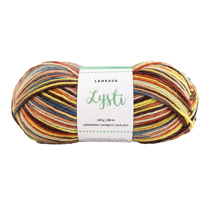 Lankava Lysti -sukkalanka, Auringonkukka, 6212, 100g