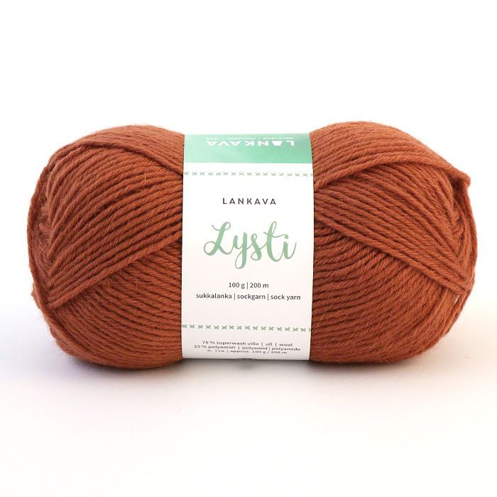 Lankava Lysti -sukkalanka, Kaneli, 867, 100g