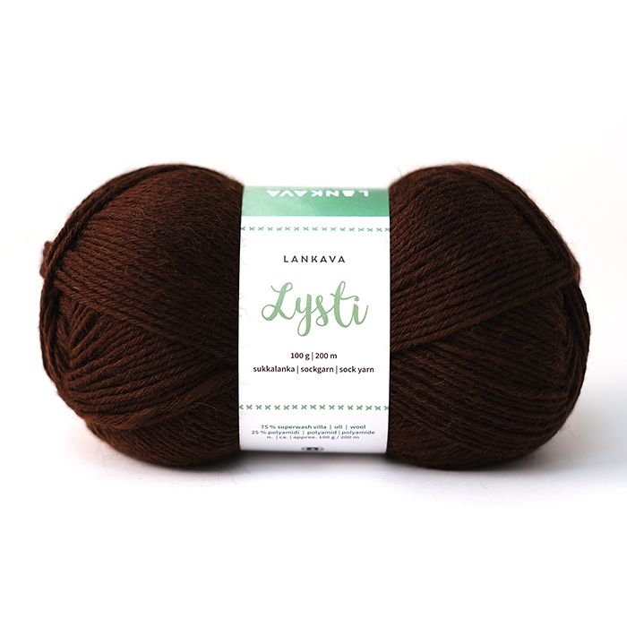 Lankava Lysti -sukkalanka, Kahvi, 868, 100g