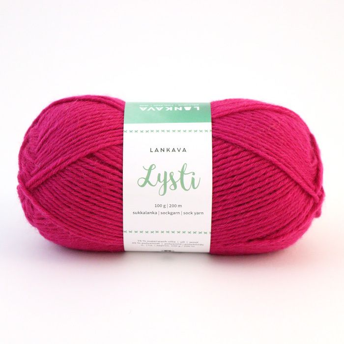 Lankava Lysti -sukkalanka, Kirsikka, 874, 100g