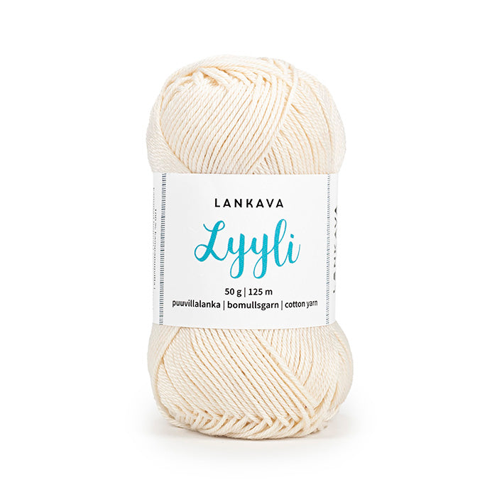 Lankava Lyyli -puuvillalanka, kerma, 803