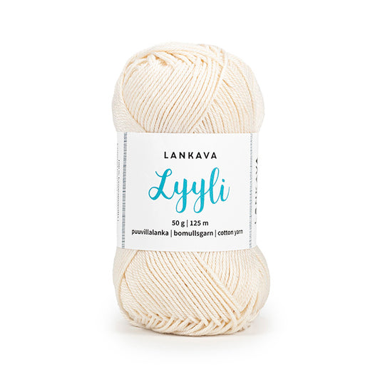 Lankava Lyyli -puuvillalanka, kerma, 803
