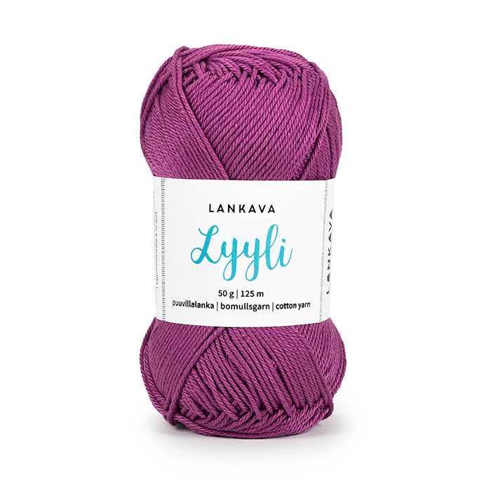 Lankava Lyyli -puuvillalanka, orkidea, 812
