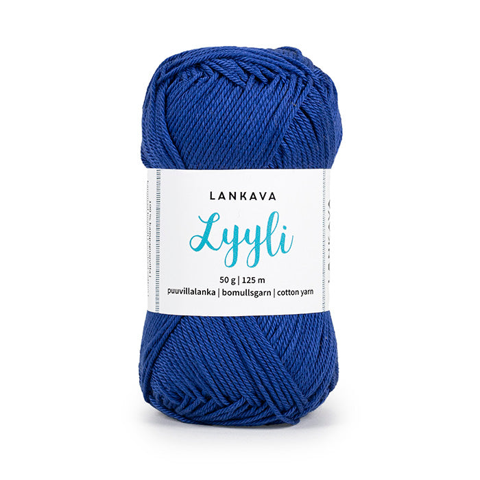 Lankava Lyyli -puuvillalanka, tummansininen, 813