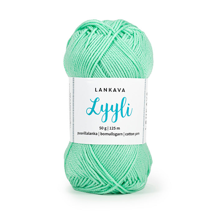 Lankava Lyyli -puuvillalanka, minttu, 816