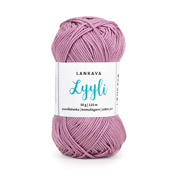 Lankava Lyyli -puuvillalanka, vaalea kanerva, 827