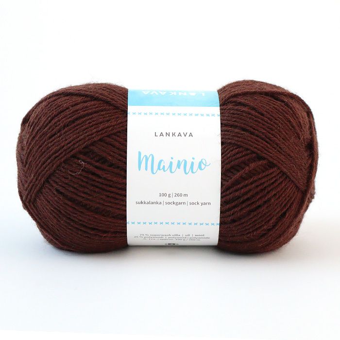 Lankava Mainio -sukkalanka, Kahvi, 668, 100g