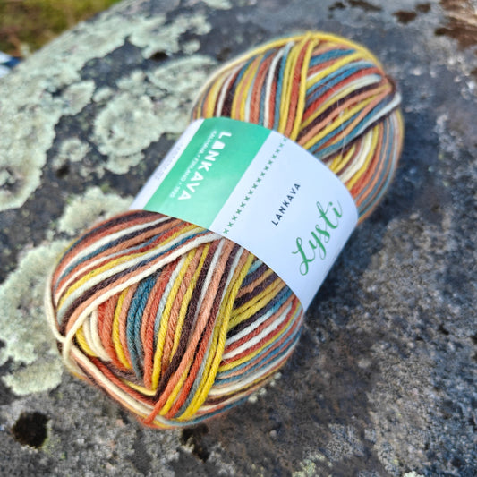 Lankavan Lysti -sukkalanka, Auringonkukka, 6212, 100g