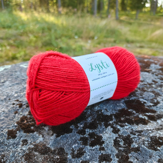 Lankavan Lysti -sukkalanka, Chili, 875, 100g