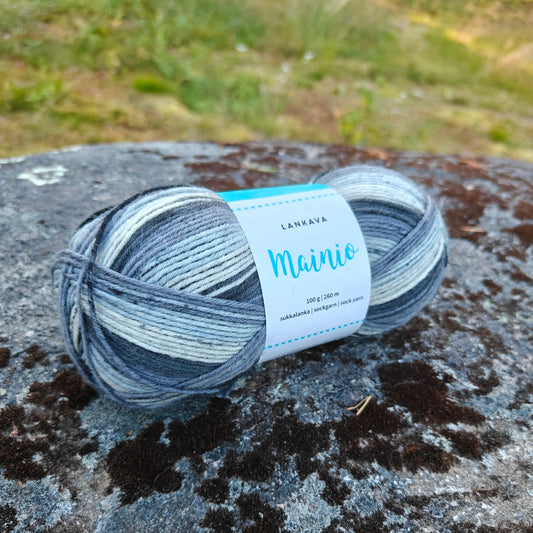 Lankavan Mainio -sukkalanka, Tuhka, 5075, 100g