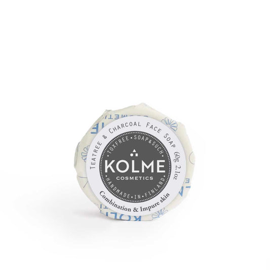 Kolme Cosmetics Kasvosaippua Teepuuöljy & Aktiivihiili
