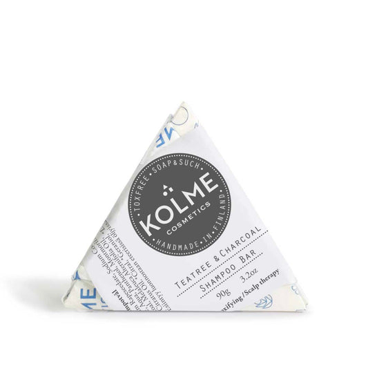 Kolme Cosmetics Palashampoo Teepuuöljy & Aktiivihiili, päänahkaa puhdistava