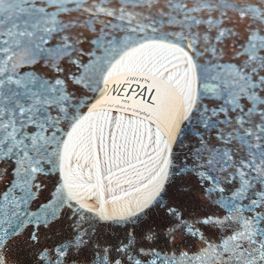Drops Nepal mix -villalanka, Vaalea beige, 0206