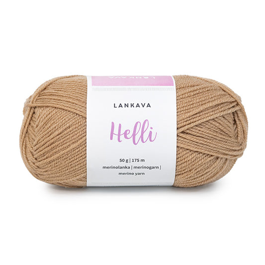Lankava Helli -merinovillalanka, vaaleanruskea, 306