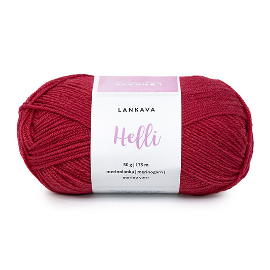 Lankava Helli -merinovillalanka, punainen, 333