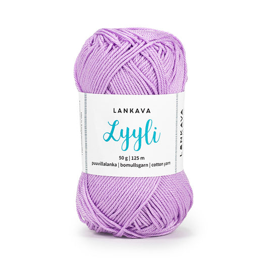 Lankava Lyyli -puuvillalanka, laventeli, 811