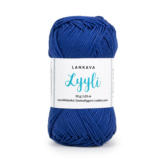 Lankava Lyyli -puuvillalanka, tummansininen, 813