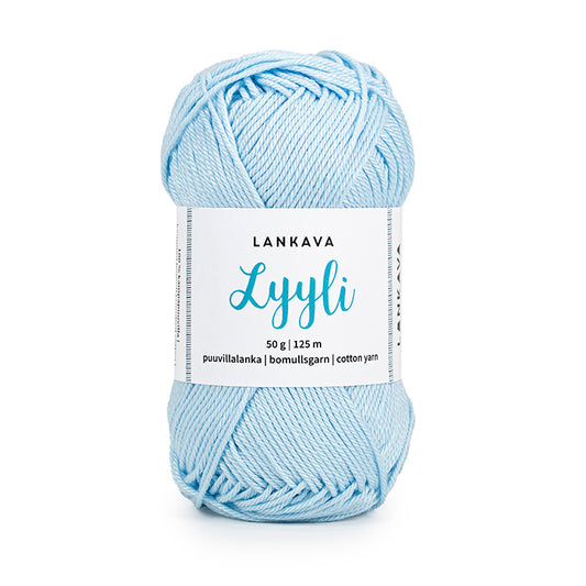 Lankava Lyyli -puuvillalanka, vaaleansininen, 815