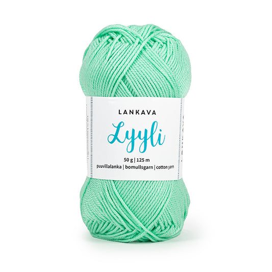 Lankava Lyyli -puuvillalanka, minttu, 816