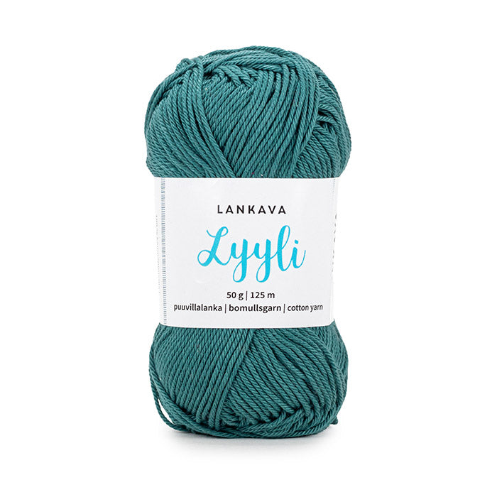 Lankavan Lyyli -puuvillalanka, petrooli, 837