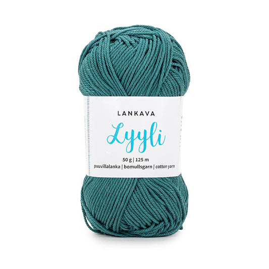 Lankavan Lyyli -puuvillalanka, petrooli, 837
